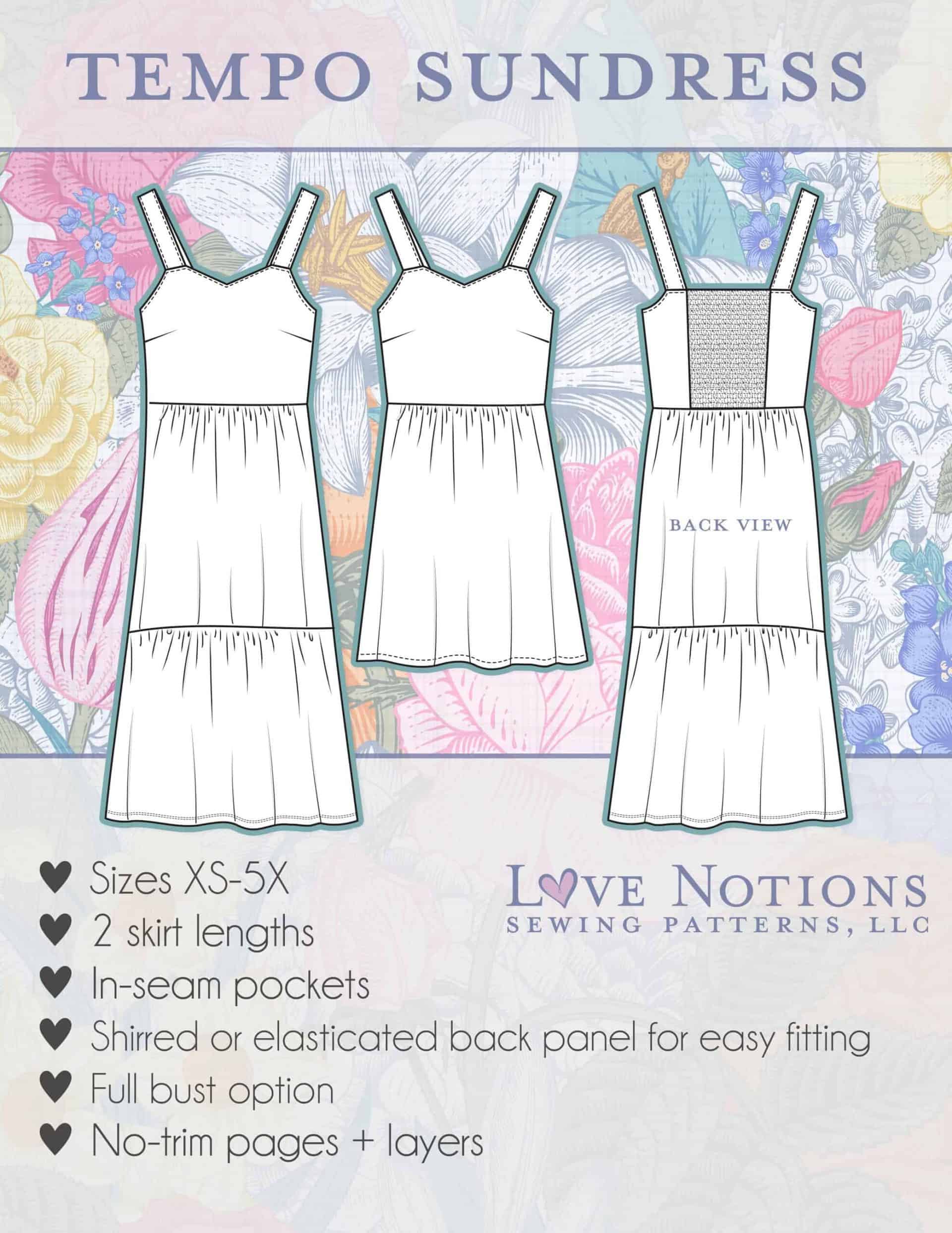 Tempo Sundress - Love Notions Sewing Patterns