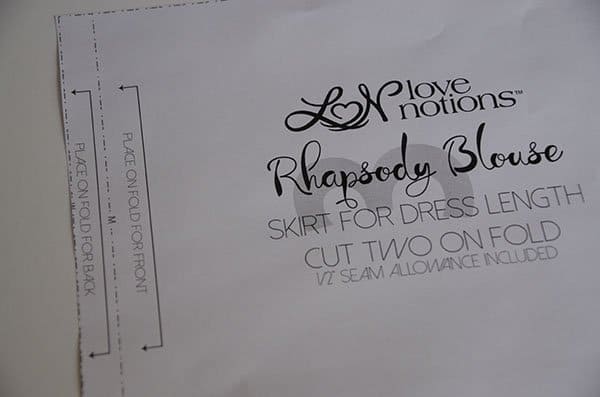 Rhapsody dress pattern hack