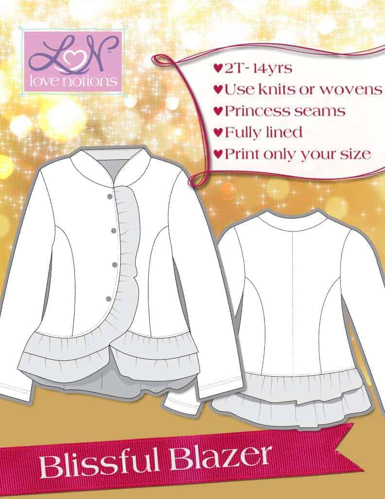 Love Notions Blissful Blazer PDF Pattern