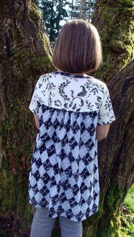Girls knit tunic sewing pattern by Love Notions.
