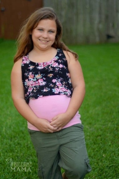 Girls crop top dress sewing pdf pattern by Love Notions.