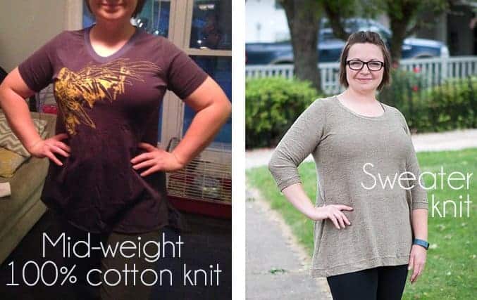 knit fabric weights