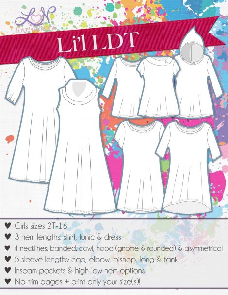 Girls Li'l LDT PDF sewing pattern