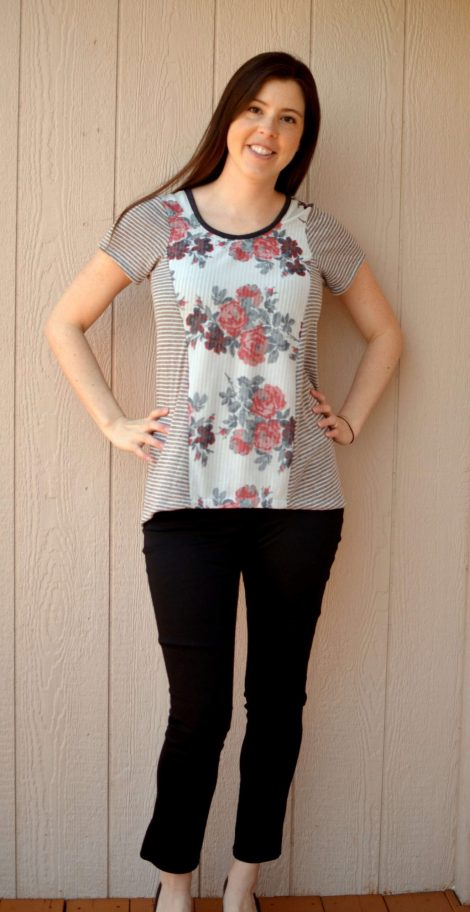 Tidal top with short sleeves