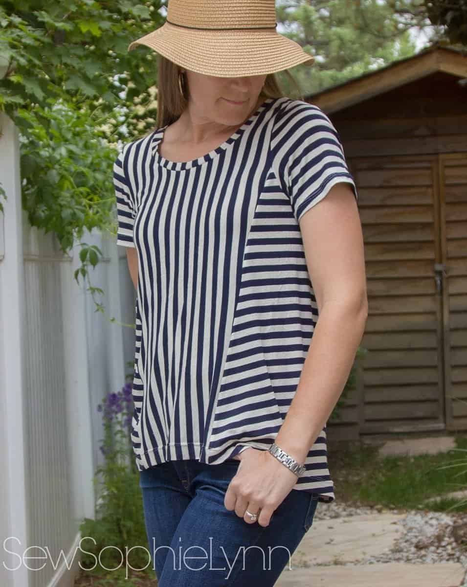 Tidal top with short sleeves