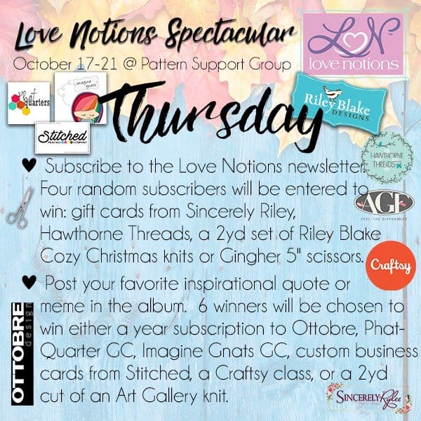 Thursday Love Notions Spectacular