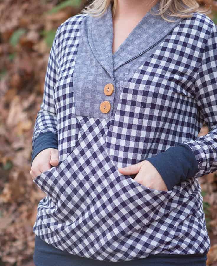 Whistler pull-over with banded bottom
