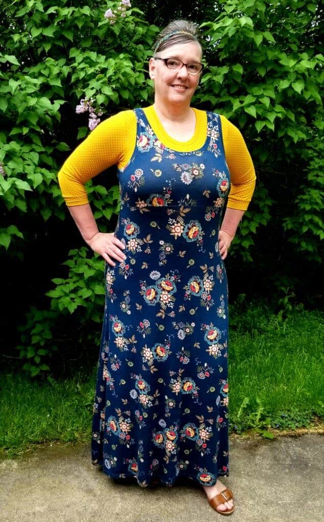 Sew In Love Wrinkle-Free Floral Notched Tank