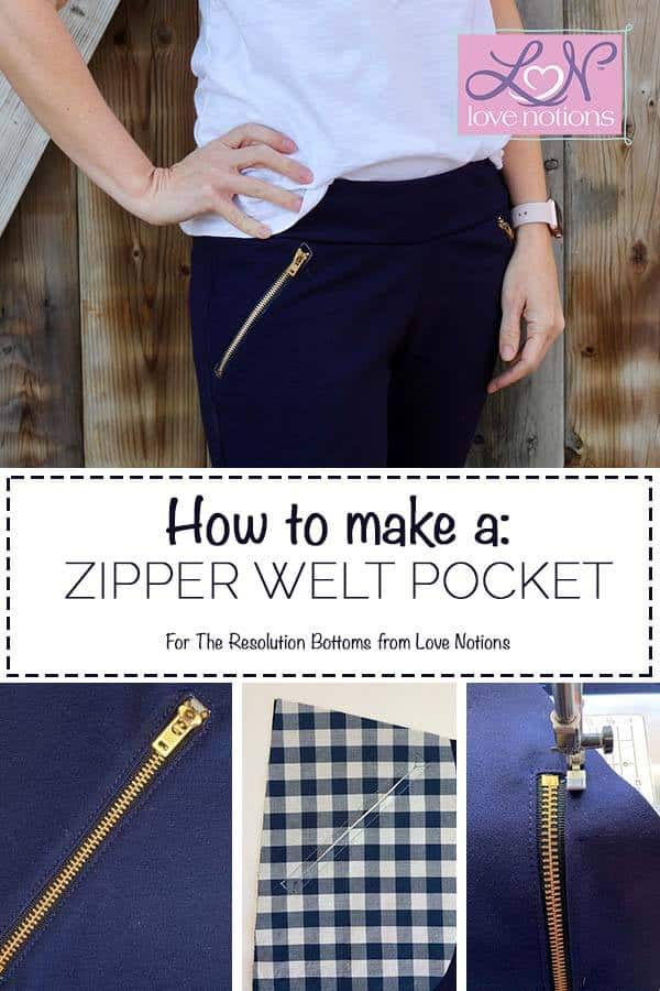 zipper welt pocket tutorial