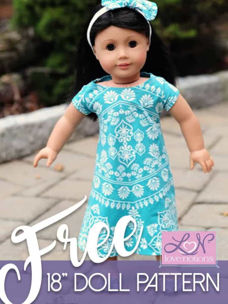 American Girl free swing dress pattern