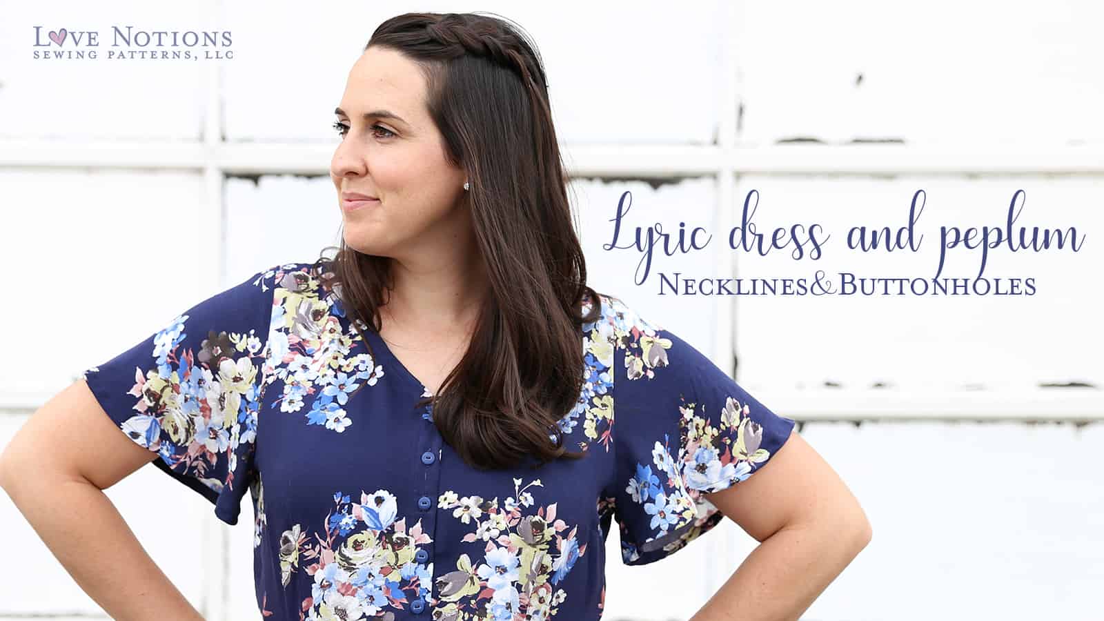 Lyric peplum buttonholes neckline