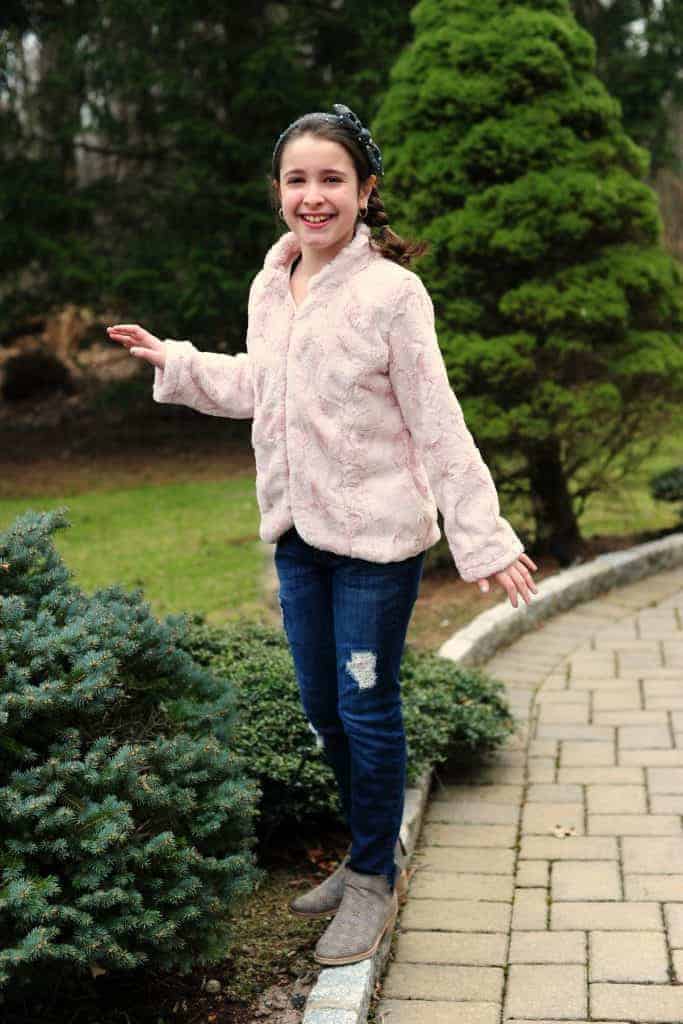 blissful blazer zip faux fur