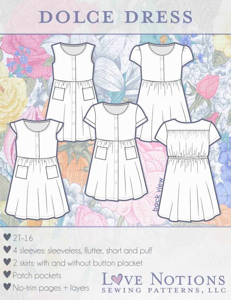 simple girls dress pattern