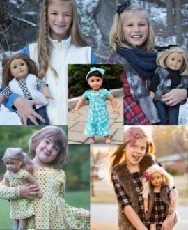 Doll and coordinating girls sewing patterns