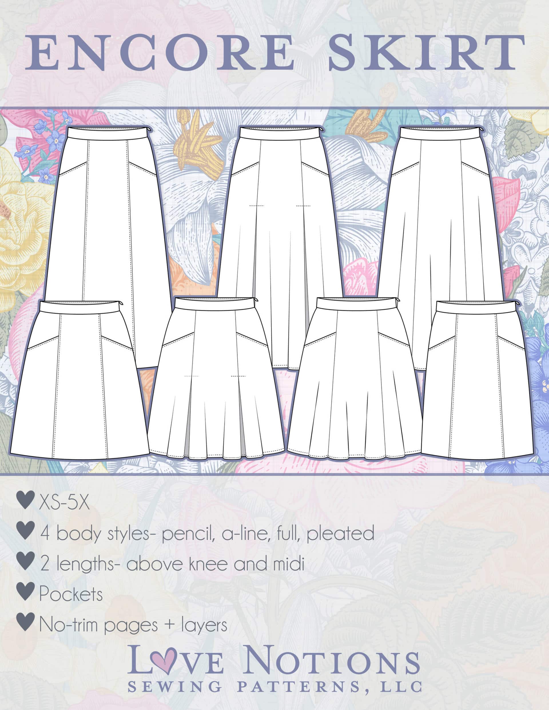 Skirt sewing pattern  Wardrobe By Me - We love sewing!