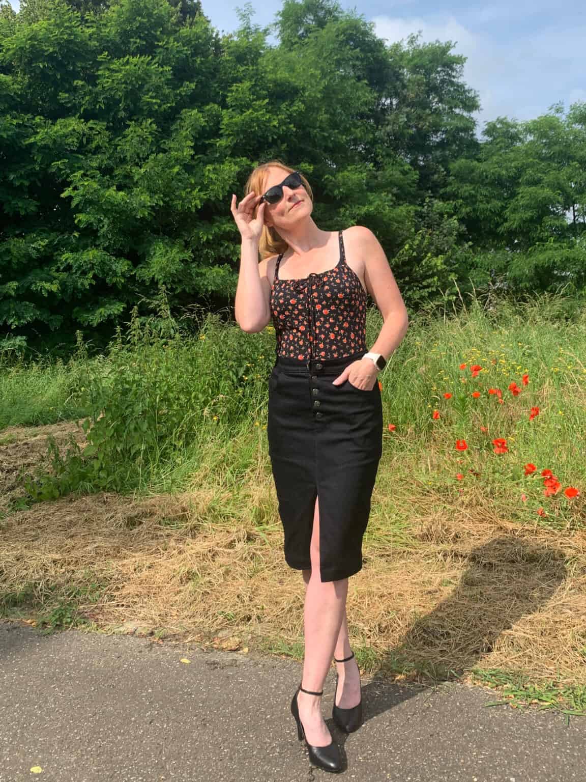 Sew a Front Slit Jeans Skirt with Glissando - Love Notions Sewing Patterns