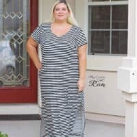 Cadence maxi dress with short sleeves