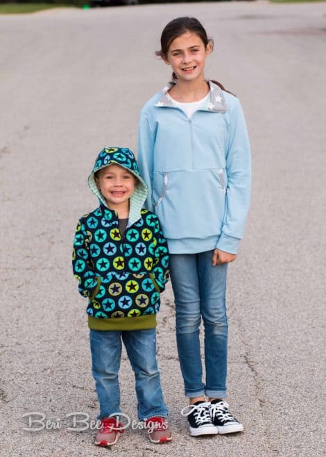 kids hoodie pdf pattern