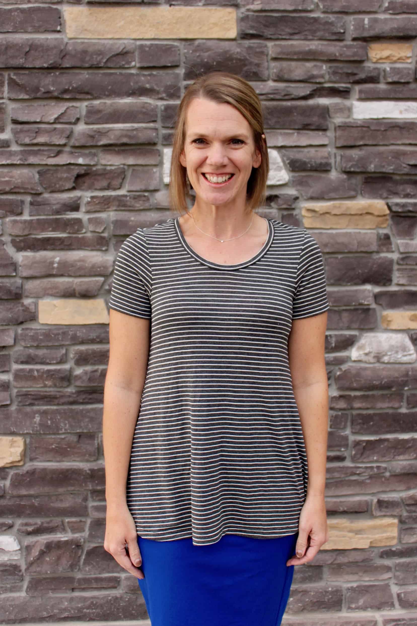 Swing top and dress sewing pattern by Love Notions. Get the Laundry Day Tee for free.