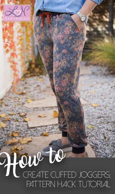 Make the Allegro pants sewing pattern into joggers.