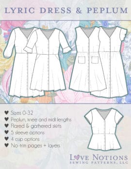 Lyric Dress & Peplum - Love Notions Sewing Patterns