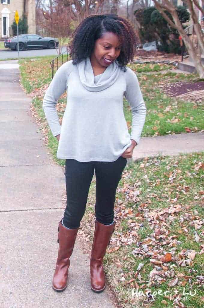 Deep Dark Wood Ladies Raglan main image 0