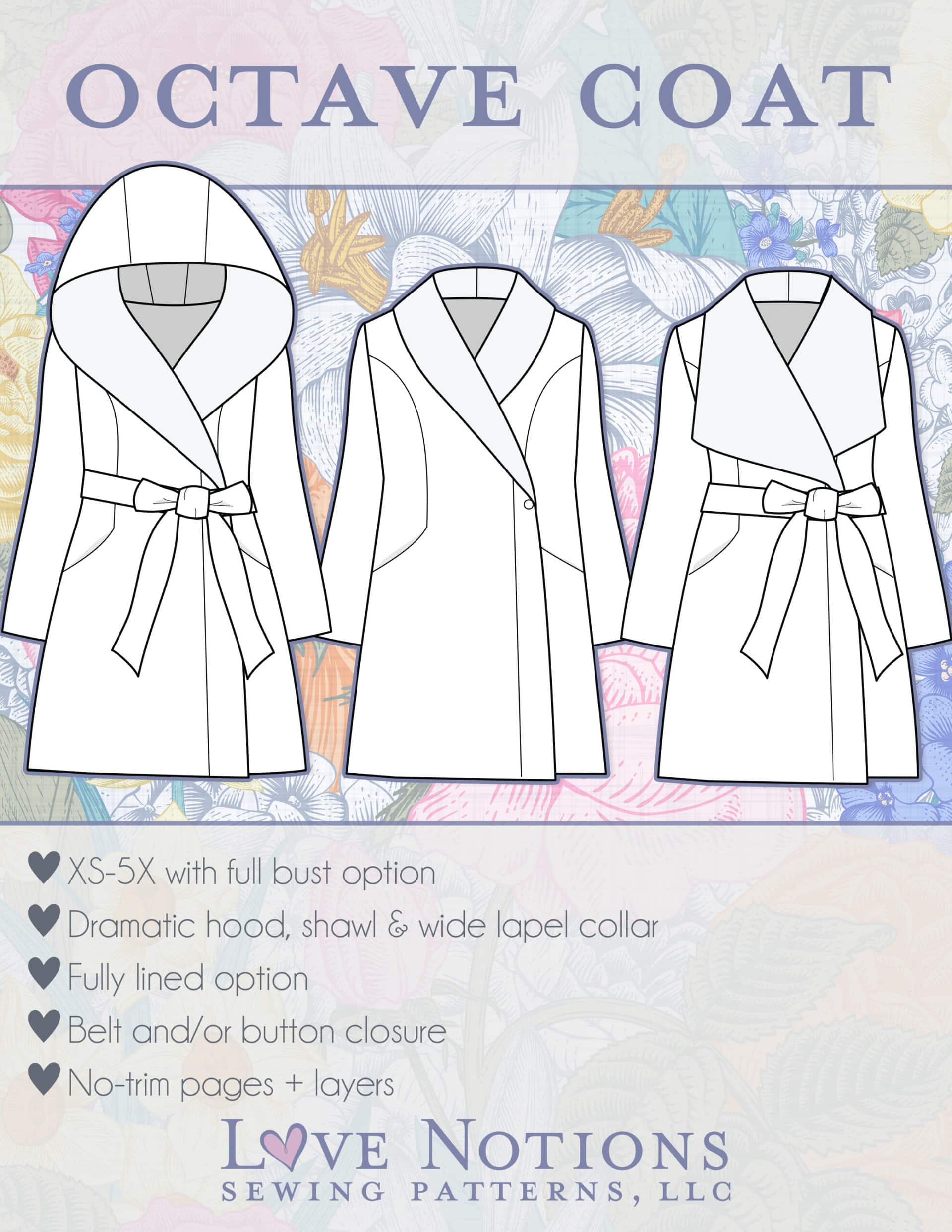 Octave Coat pdf sewing pattern