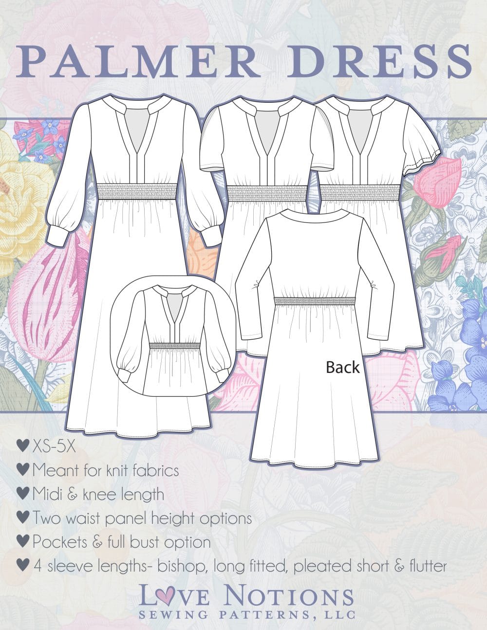 slim fit dress slacks Valley knit skater dress with lantern sleeves and other options (PDF) –  Sinclair Patterns main image 0