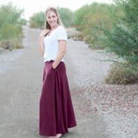Maxi skirt pattern with pockets