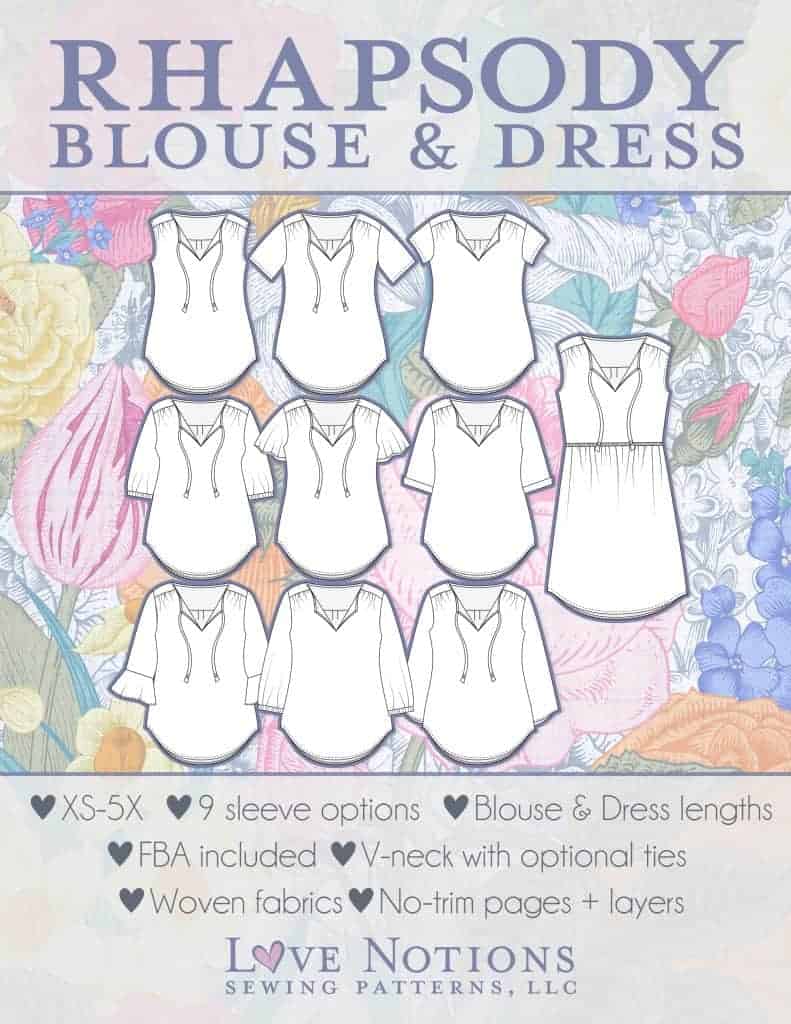 Rhapsody Blouse & Dress pdf pattern
