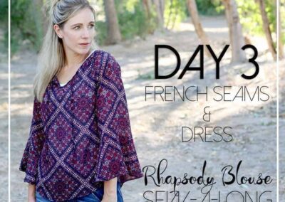 Rhapsody Sewalong Day 3: french seams and dress hack