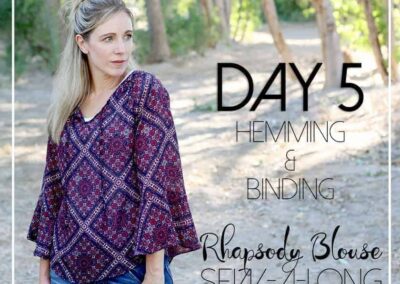 Rhapsody Sew-a-long Day 5: hemming and bias binding tips