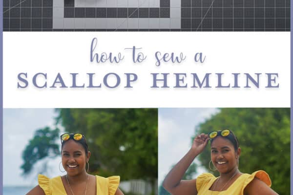 How to sew a scallop hem line