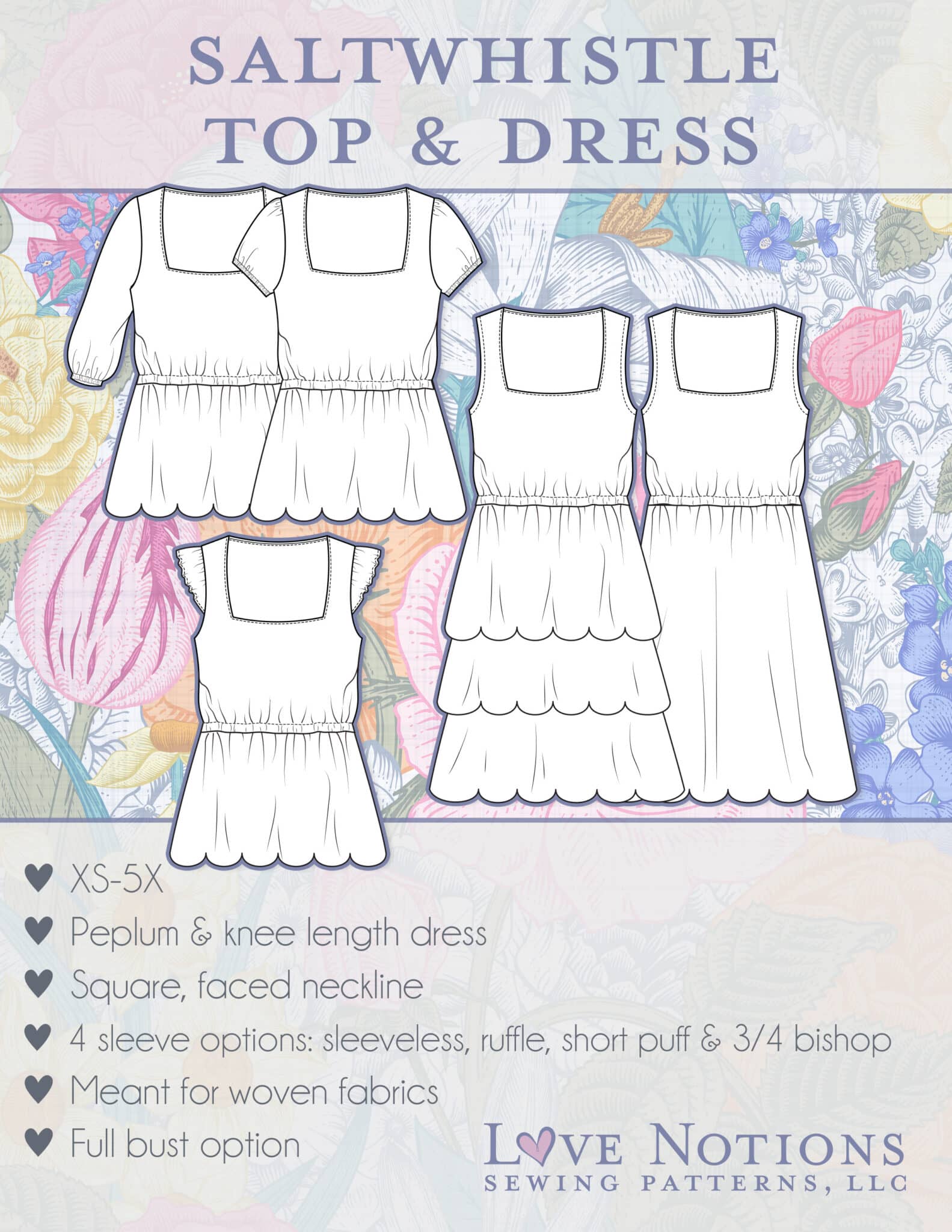 Saltwhistle Top and Dress - Love Notions Sewing Patterns