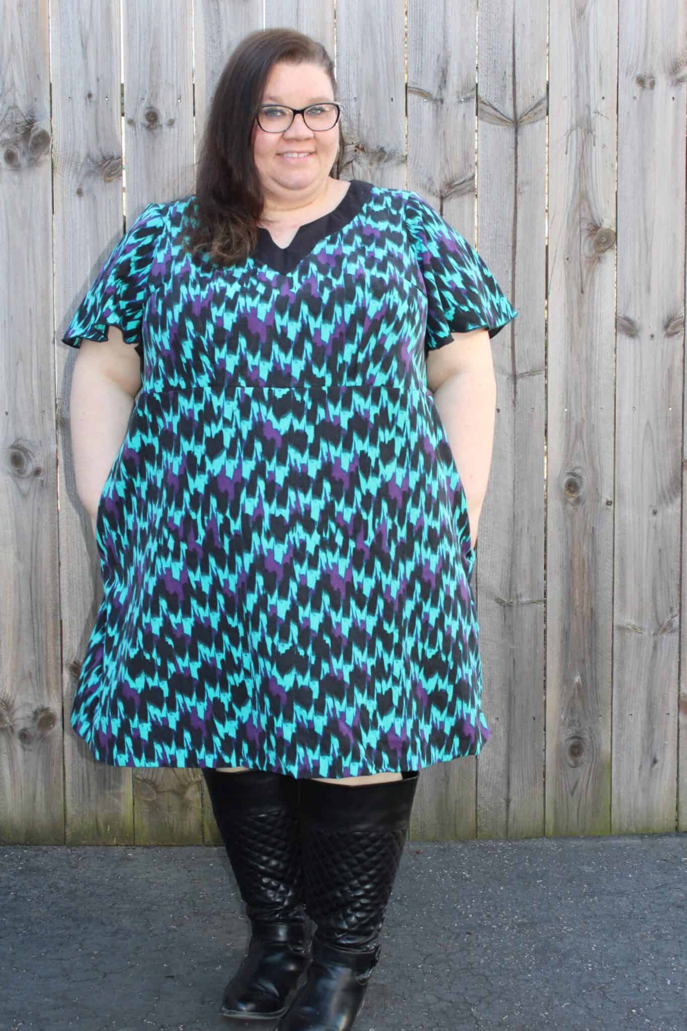 Beautiful woven dress sewing pattern that's easy to sew and wear.
