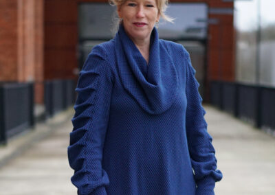 Arlington Sweater Pattern: Striking Pleated Sleeves and Longer Length