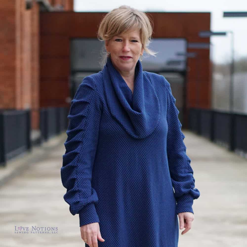 Arlington Sweater Pattern: Striking Pleated Sleeves and Longer