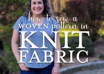 How to sew the (woven) Rhapsody Blouse in a knit fabric