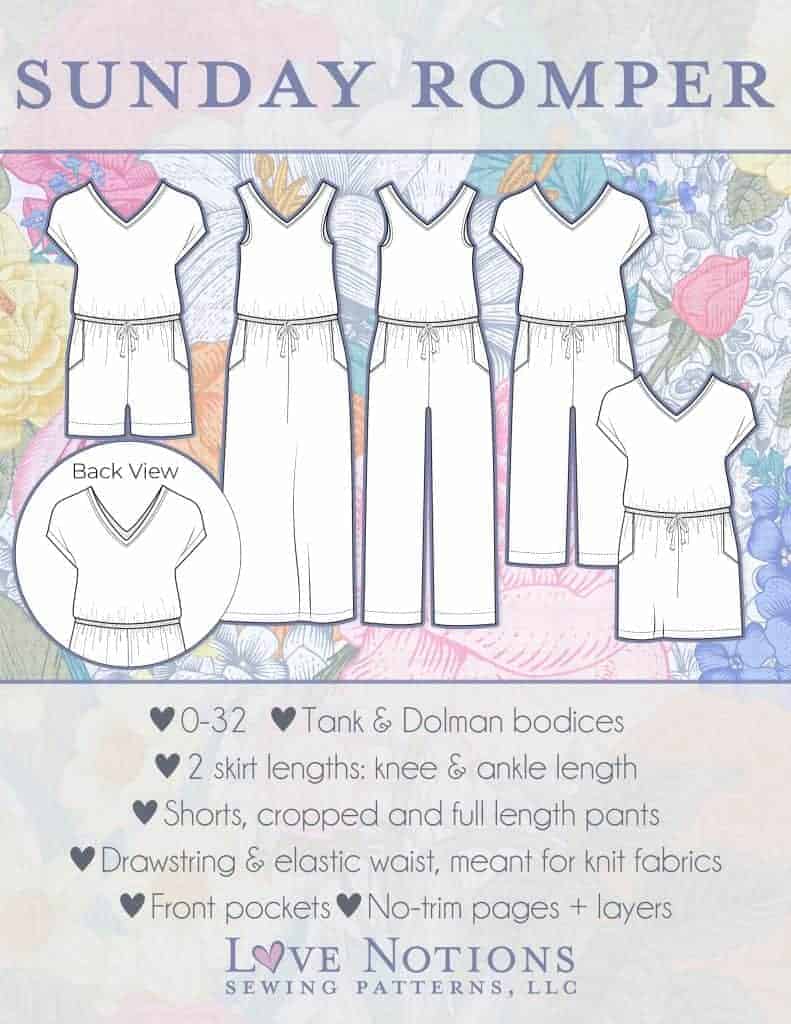 Easy Hack How to sew Side Slits with Sunday Romper Love Notions Sewing Patterns