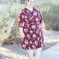 Belted Dress - Willow pattern Heather