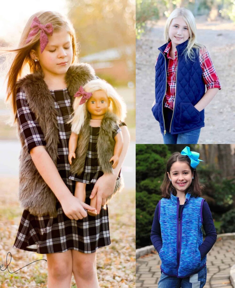 Acorn Vest with doll pattern