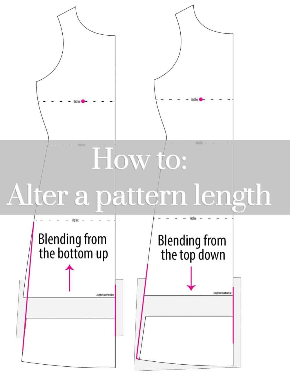 Pattern Rise Height Pattern altering for height - Love Notions Sewing Patterns