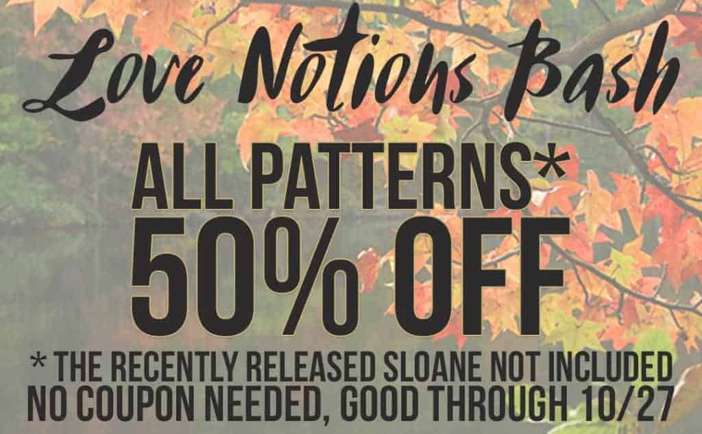 Love Notions pattern sale