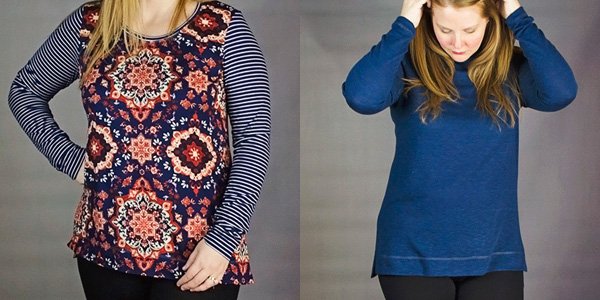 terra tunic brushed poly vs. sweater knit