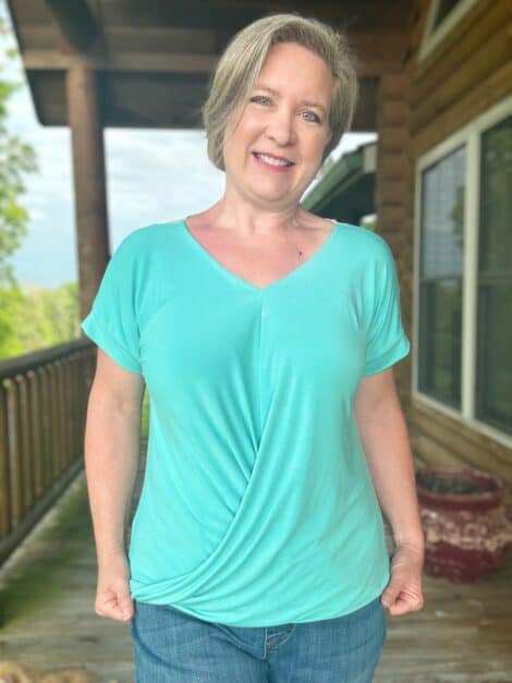 LACE UP RUFFLE BLOUSE LOTUS LOVERS