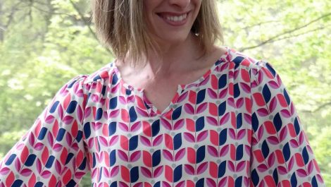 Beautiful woven blouse sewing pattern by Love Notions.