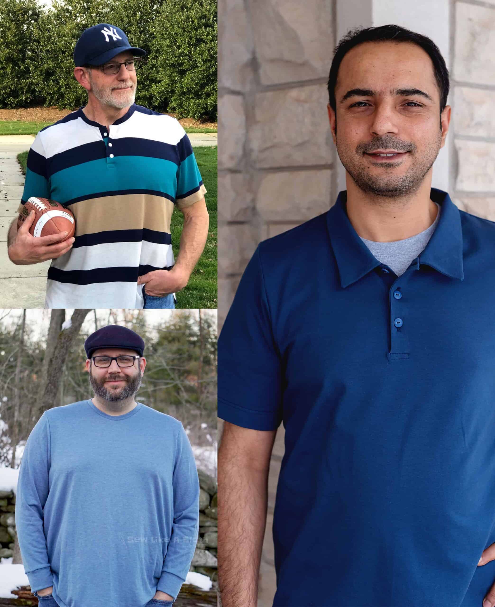 pdf sewing pattern mens polo henley t shirt