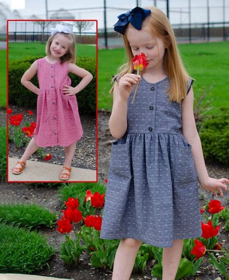 simple girls dress pattern