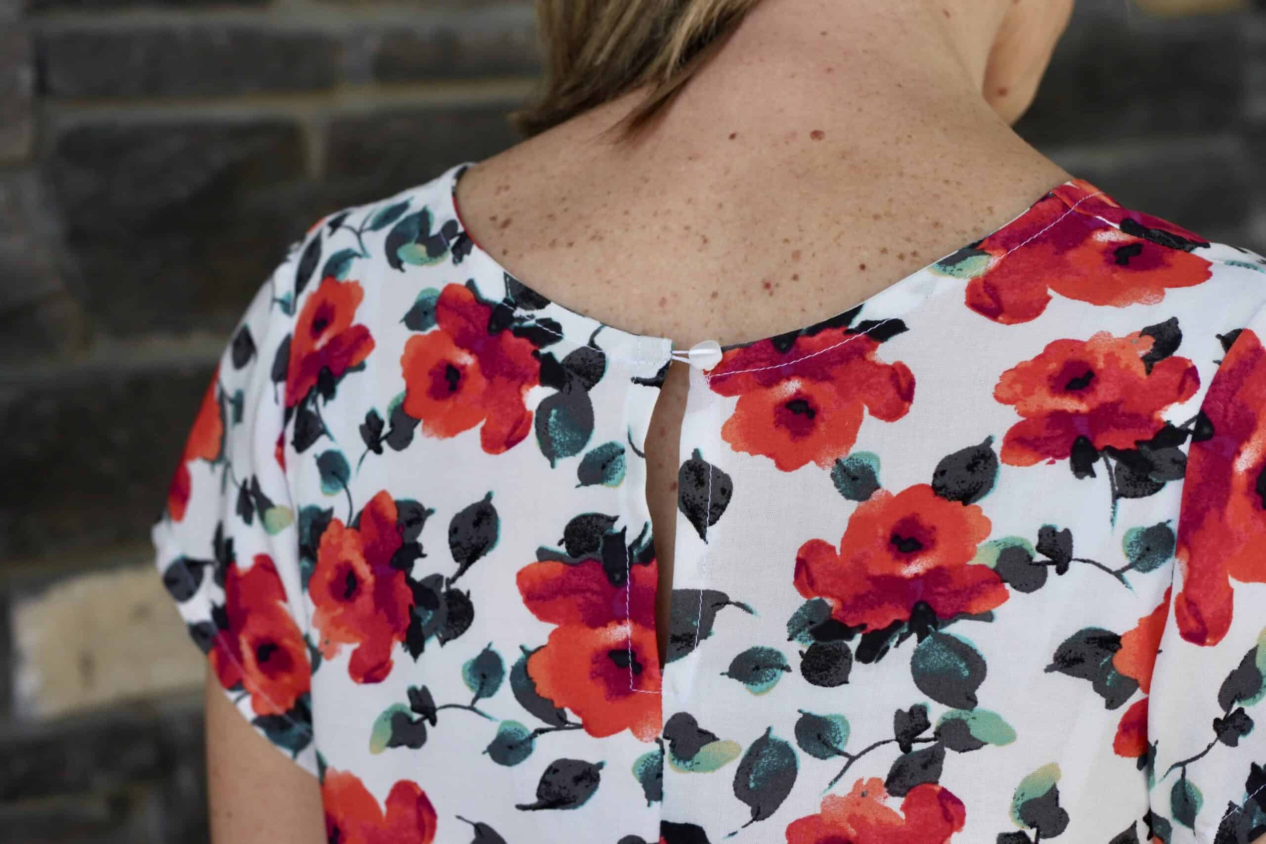 Easy woven blouse sewing pattern by Love Notions.