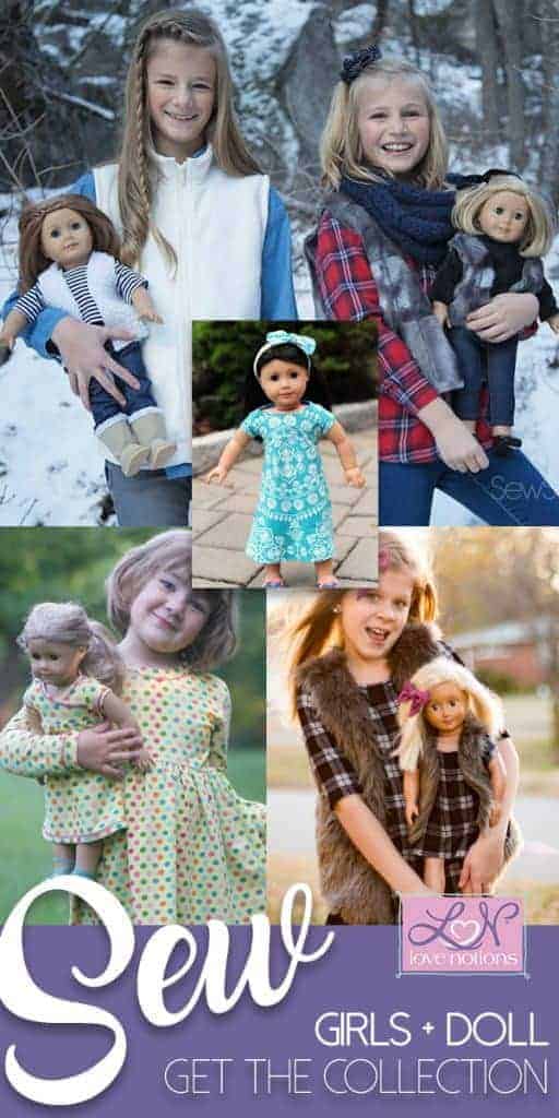 coordinating girl and doll clothes patterns